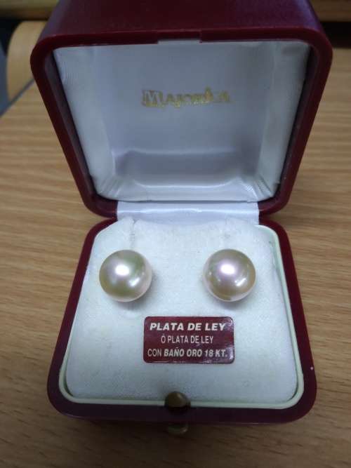 Majorica 18-carat Gold Plated Pearl Earrings
