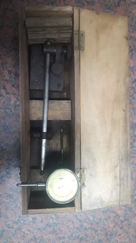 Vintage Mercer Dail Caliper Gauge and holder