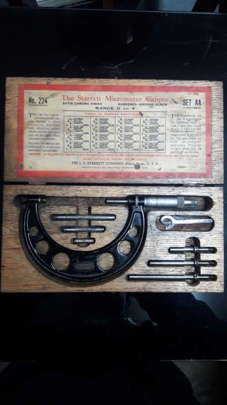 Vintage Starret Micrometer Caliper No224