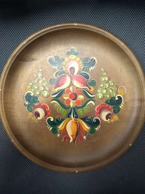 Handpainted Wooden Plate 30cm