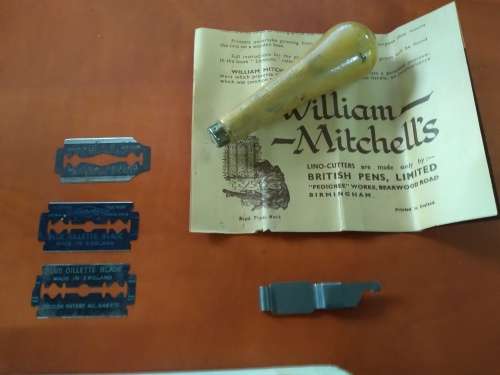 2-in-1 Linoleum Cutters Set: Speedball Assortment No.2 + William Mitchell`s Set (QC1066)