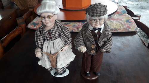 Grandpa and Grandma Porcelain Dolls