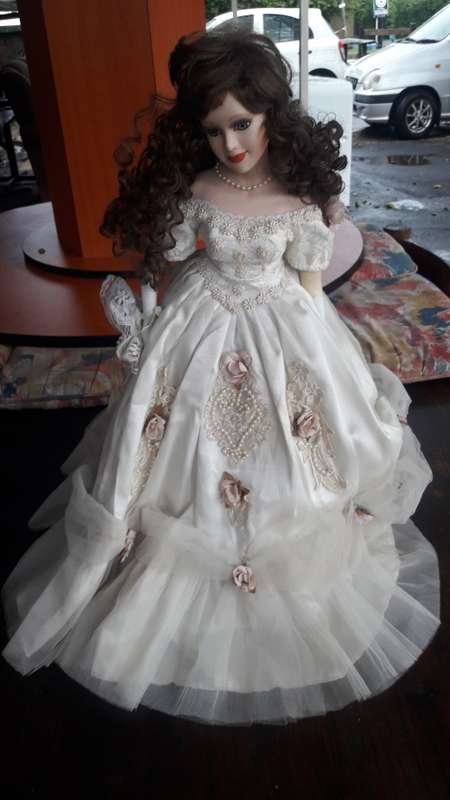 Vintage Bridal Porcelain Doll 22 inch
