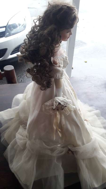 Vintage Bridal Porcelain Doll 22 inch