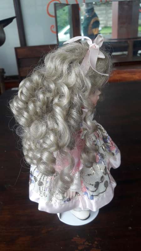 Pretty Pink Dress Porcelain Doll