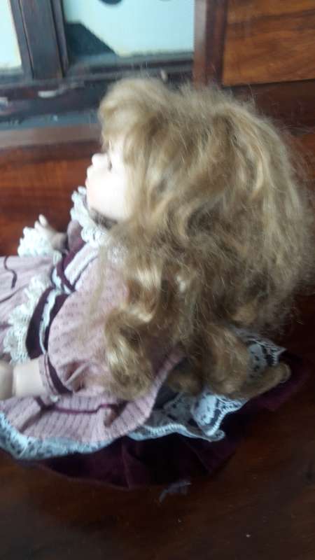 Irish Girl in Pink Dress Porcelain Doll