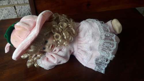 Babi In Pink Porcelain Doll