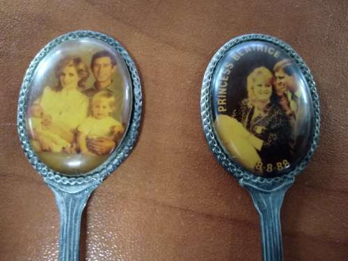 2 x Royal Commemorative Collectors Teaspoon