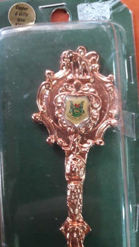 Copper Johannesburg Souvenir Spoon 17cm (QC0911)