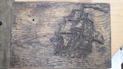 Chris Lovell Wood Carving of Dromedaris Ship