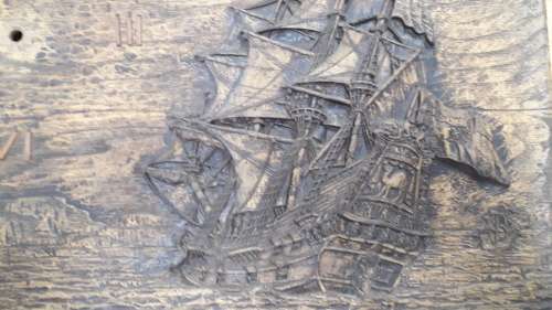 Chris Lovell Wood Carving of Dromedaris Ship