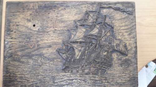 Chris Lovell Wood Carving of Dromedaris Ship
