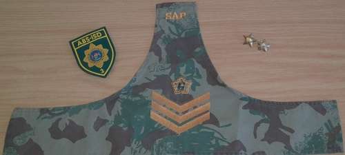 SAPD/SAPS Shoulder Flash + 2 Badges + SAP Brassard.