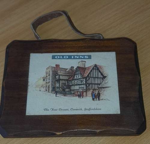 Old Inns - The Four Crosses, Cannock, Staffordshire. 1939. Artist Unknown.