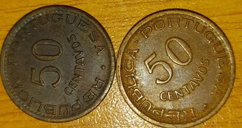 2 x 50 Centavos Mozambique - 1957 / 1975