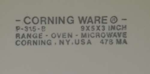 Corning Ware Blue Cornflower P-315-B Loaf Pan - 9`x 5`x 3` Dish