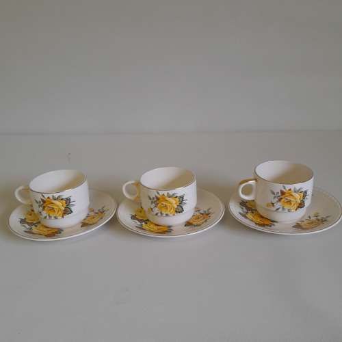 Braxton Yellow Roses 1950s/1960s 6 Piece
