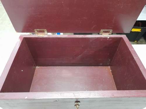 Wooden Box with Decopaged Lid  
