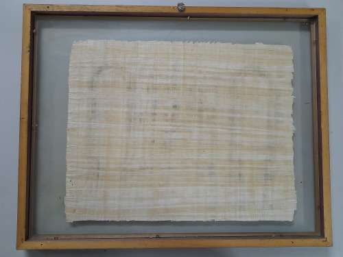 Egyptian Papyrus In Glass, Framed  