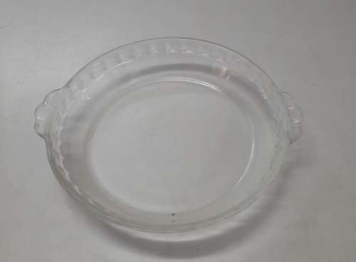 Vintage JAJ Clear Round Baking Dish