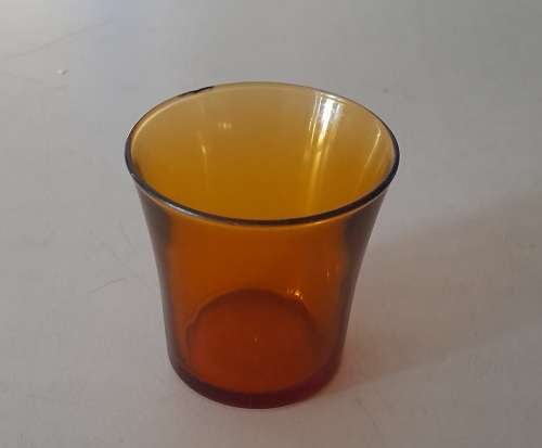 Odd Set Amber Glassware,  5 Glasses & 1 Cup  