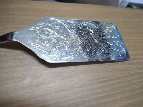 Vintage Silver Plated Cake Lifter, engraved `From: Jason J `97`