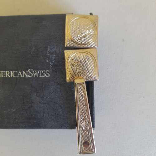 Gold Plated `Leaf Theme` Cufflinks