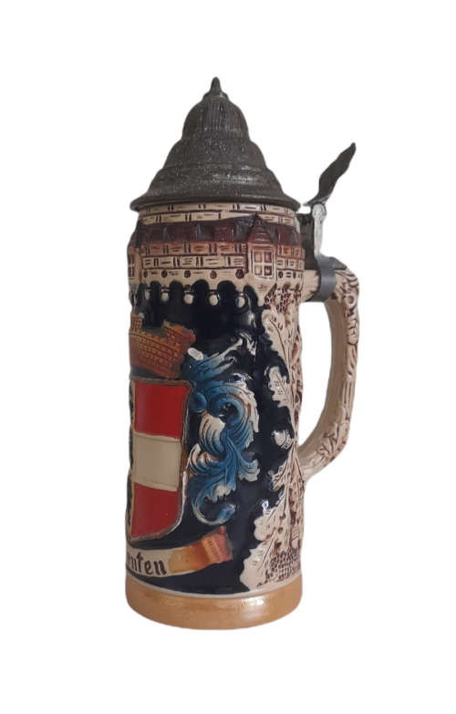 Vintage Original King 7 Western Germany Bayern Beer Stein 1000W (QC0469)