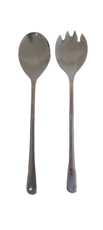 Mayell England Silver Plated Salad Servers Fork and Spoon (QC0473)