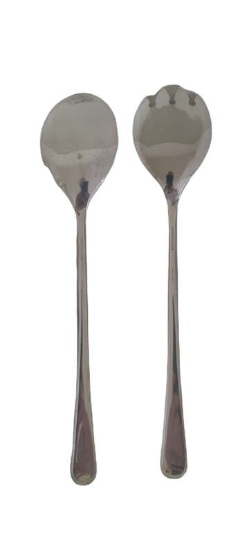 Mayell England Silver Plated Salad Servers Fork and Spoon (QC0473)
