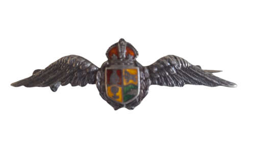 SAAF WW2 Silver Pilots Wing Sweetheart Brooch (QC0539)