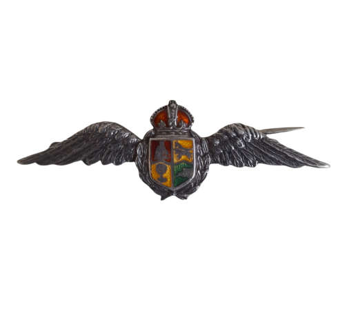 SAAF WW2 Silver Pilots Wing Sweetheart Brooch (QC0539)