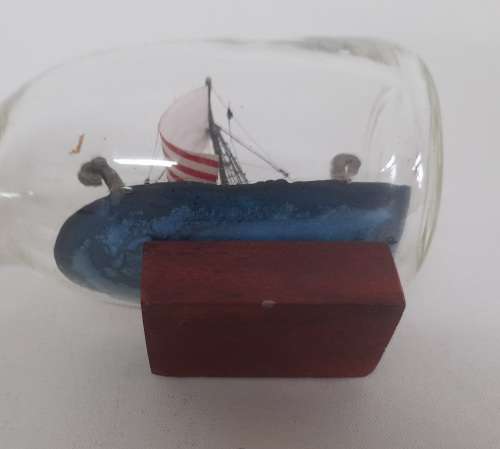 Norway Model Ship in Glass Bottle