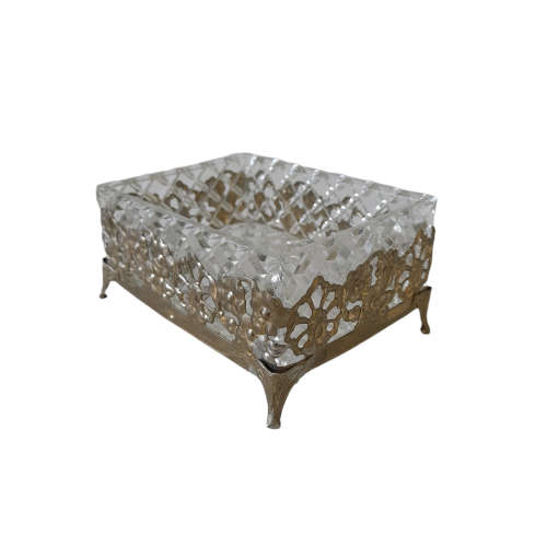 Glass Jewelry Box on Stand