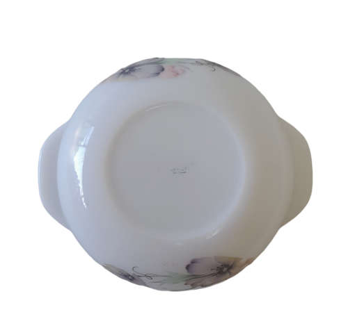 Vintage Hanamori Milk Glass Casserole