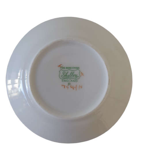 Shelley England Fine Bone China Mini Plates (8cm) and Spoon