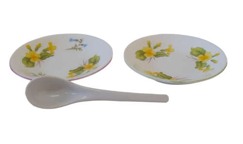 Shelley England Fine Bone China Mini Plates (8cm) and Spoon