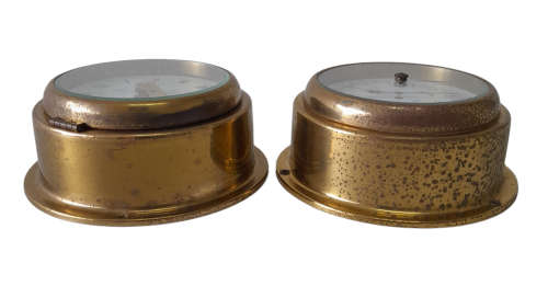 Barigo Barometer, Thermometer and Watch - Brass