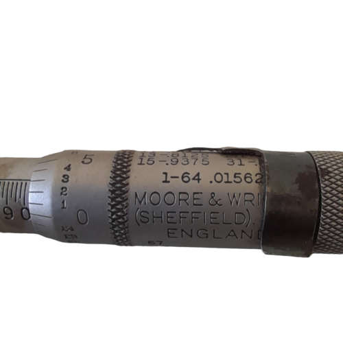 Vintage Moore and Wright 1-2` Micrometer