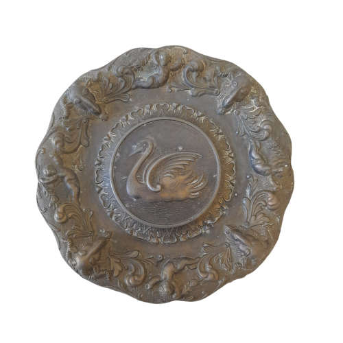 Vintage Pewter Wall Plaque - 23cm in Diameter