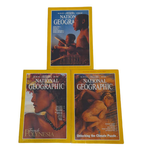 3 x National Geographic Magazines