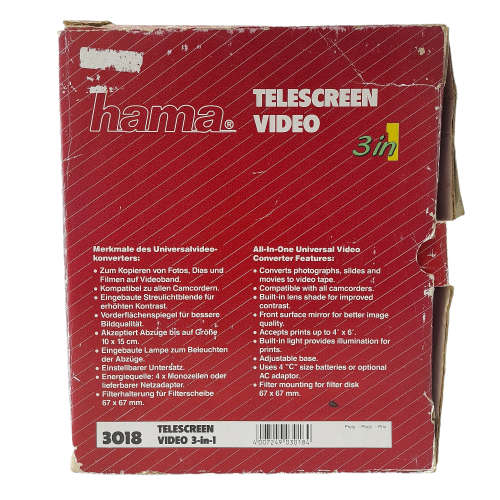 HAMA TELESCREEN VIDEO 3 IN 1 Multi Transfer Unit,slides,photos,old movies