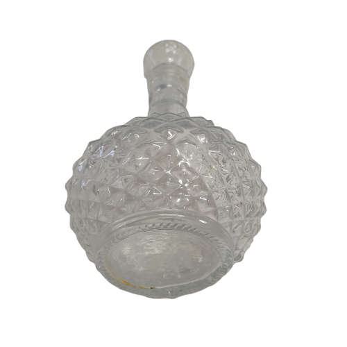 Vintage Glass Decanter - Diamond Cut Design