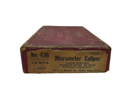 Vintage Starrett (No.436 1in. - 2in.) Micrometer Caliper