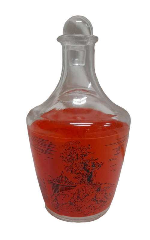 Vintage Orange Decanter Made in France