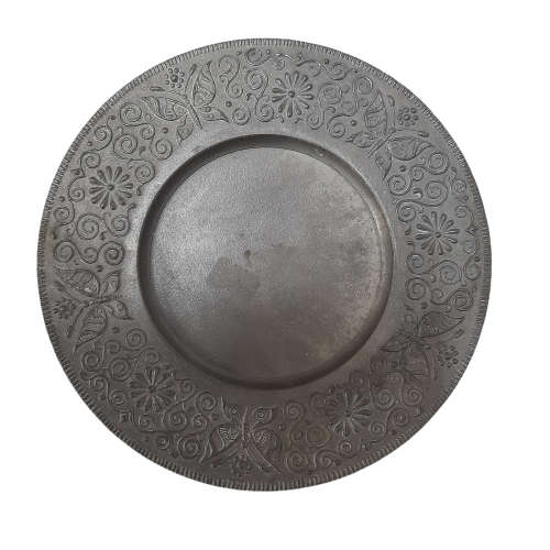 Vintage Pewter Wall Plaque - 16,8cm in Diameter