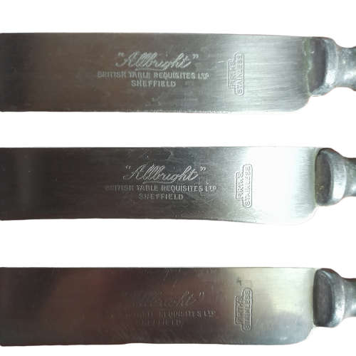 Vintage `Allbright` Firth`s Stainless Knives x 3