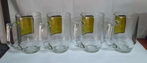 1934-1984 S.A. Railways Police 50 Year Commerative Beer Glass x 4