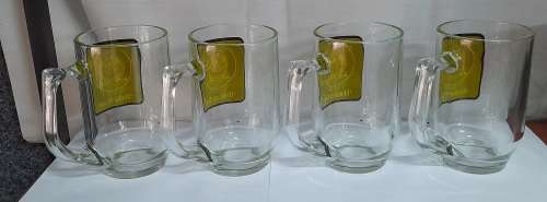 1934-1984 S.A. Railways Police 50 Year Commerative Beer Glass x 4