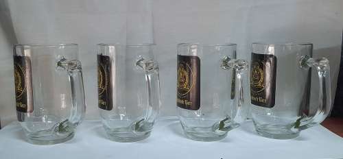 1934-1984 S.A. Railways Police 50 Year Commerative Beer Glass x 4